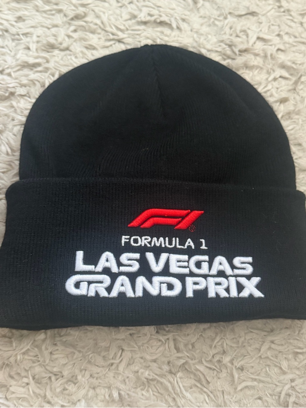 Formula 1 Las Vegas Grand Prix Black Knit Beanie